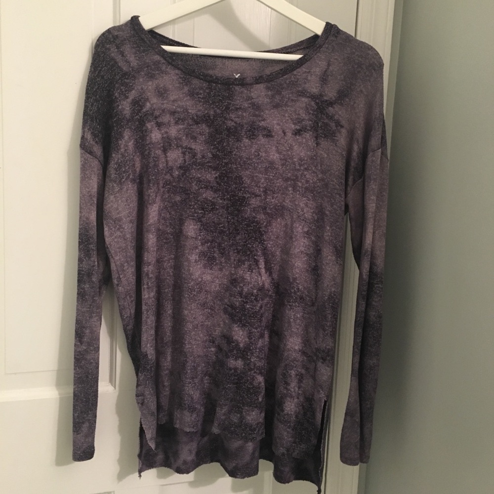 Long sleeved purple shirt
